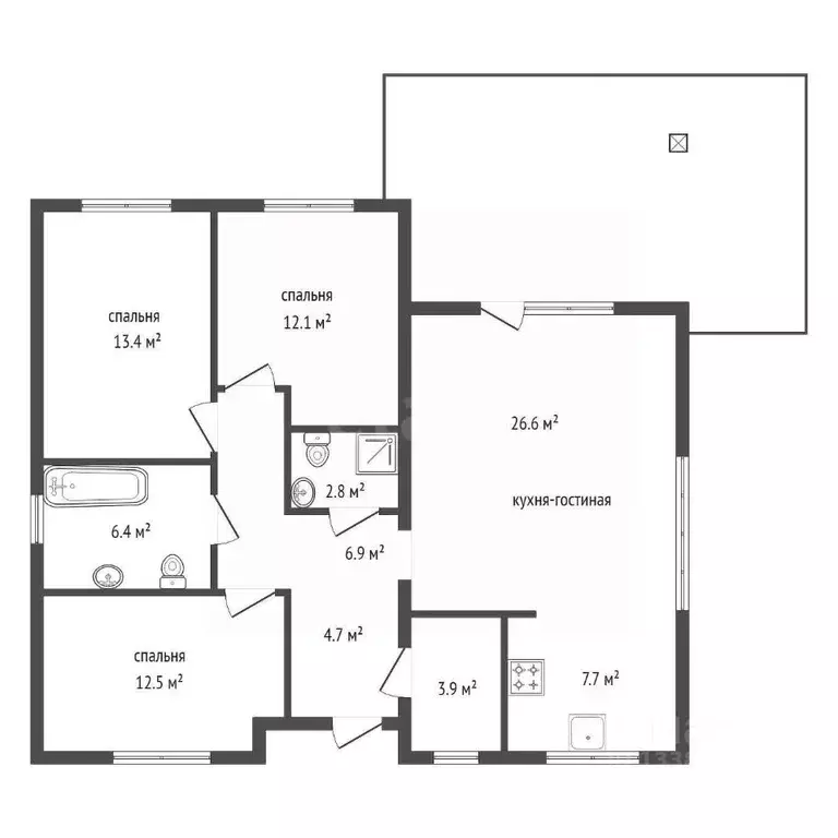 Дом в Красноярский край, Емельяновский муниципальный округ, Любимое ... - Фото 2