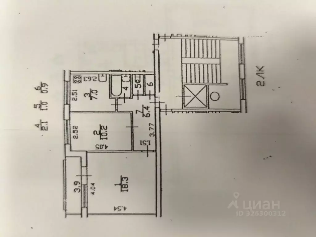 2-к кв. Санкт-Петербург Северный просп., 16К2 (45.9 м) - Фото 2