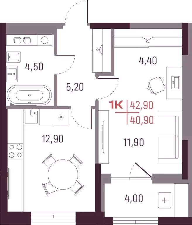 1-к кв. Свердловская область, Екатеринбург ул. Академика Вавилова, 9 ... - Фото 1