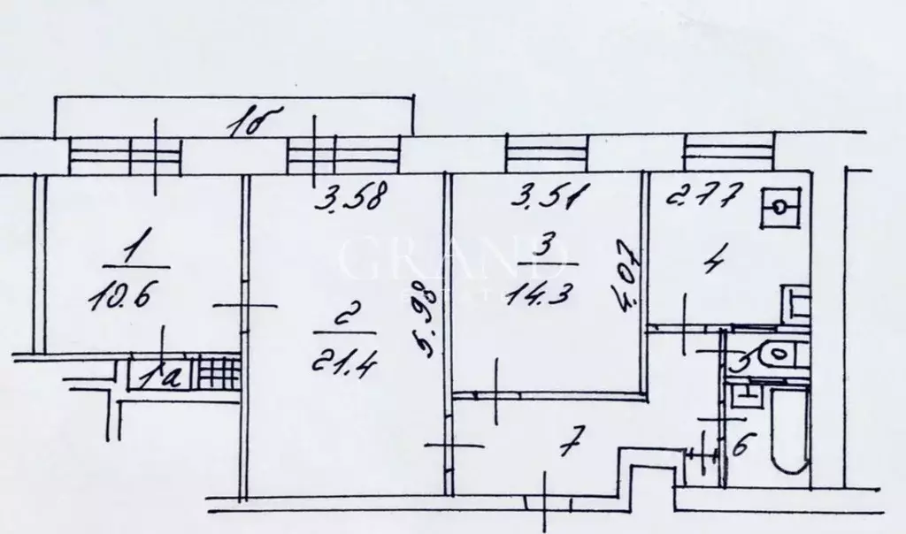 3-к кв. Москва наб. Тараса Шевченко, 15 (70.0 м) - Фото 2