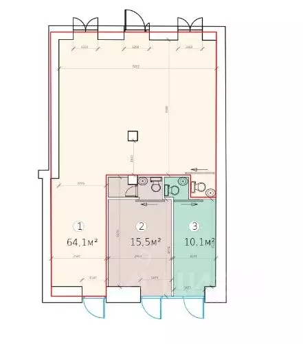 Торговая площадь в Москва Ленинградский просп., 62 (64 м) - Фото 2