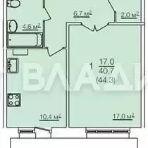 1-к кв. Владимирская область, Владимир ул. Нижняя Дуброва, 15 (40.7 м) - Фото 2