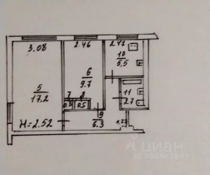 2-к кв. Ростовская область, Ростов-на-Дону Казахская ул., 88/1 (46.0 ... - Фото 0