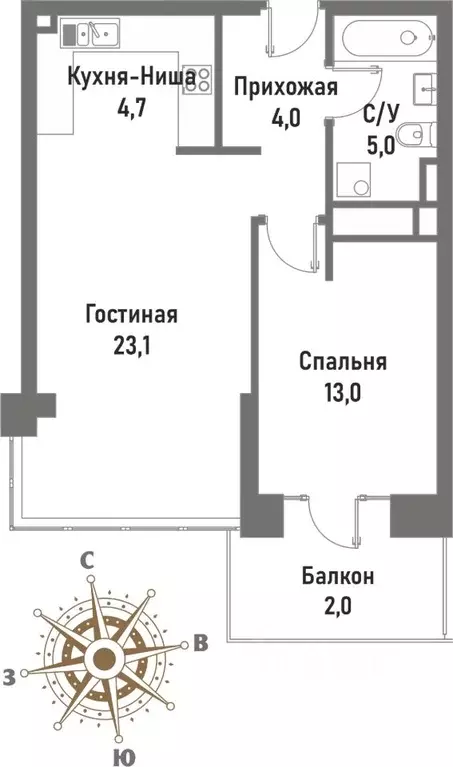 2-к кв. Москва ул. Матросская Тишина, 12 (54.4 м) - Фото 0