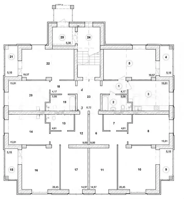 1-к. квартира, 45,5 м, 2/3 эт. - Фото 1