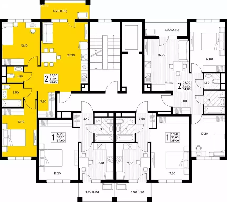 2-комнатная квартира: Сукко, жилой комплекс Кипарис (63 м) - Фото 2