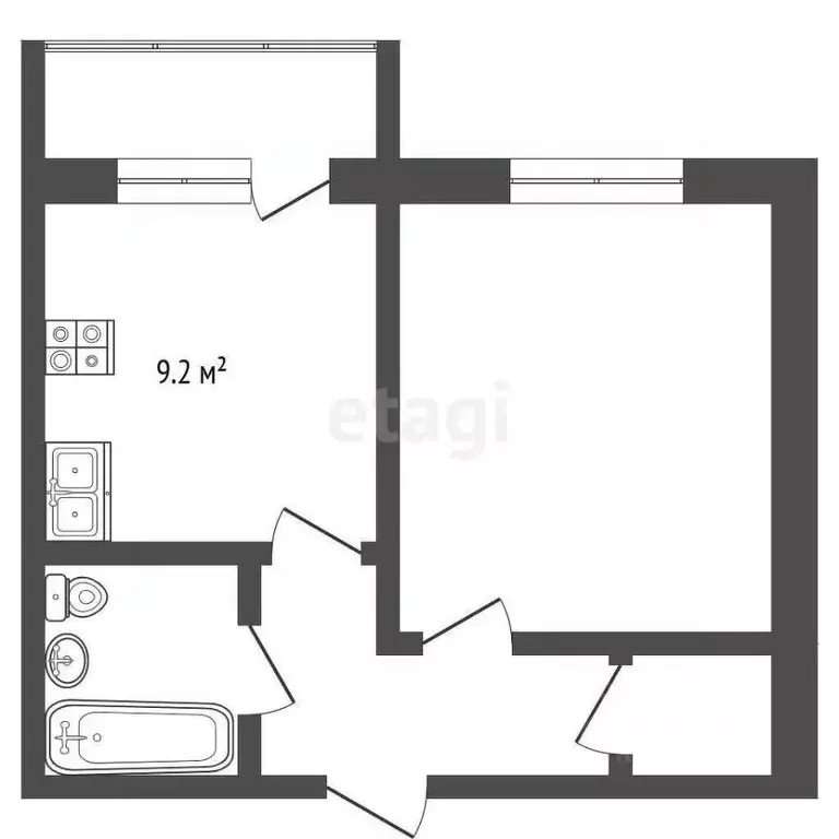 1-к кв. Орловская область, Орел бул. Молодежи, 18 (42.7 м) - Фото 0