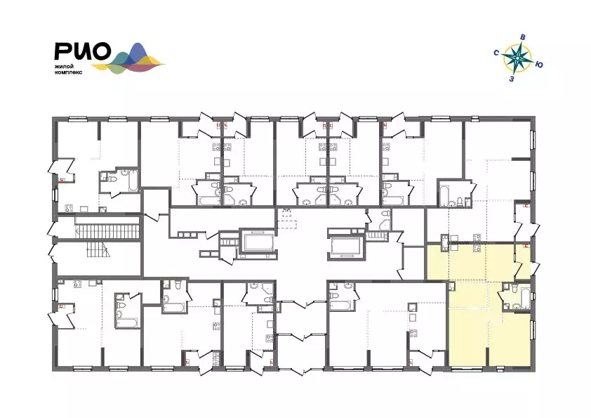 Квартира-студия: Ижевск, Воткинский жилой район, жилой комплекс Рио, 2 ... - Фото 2