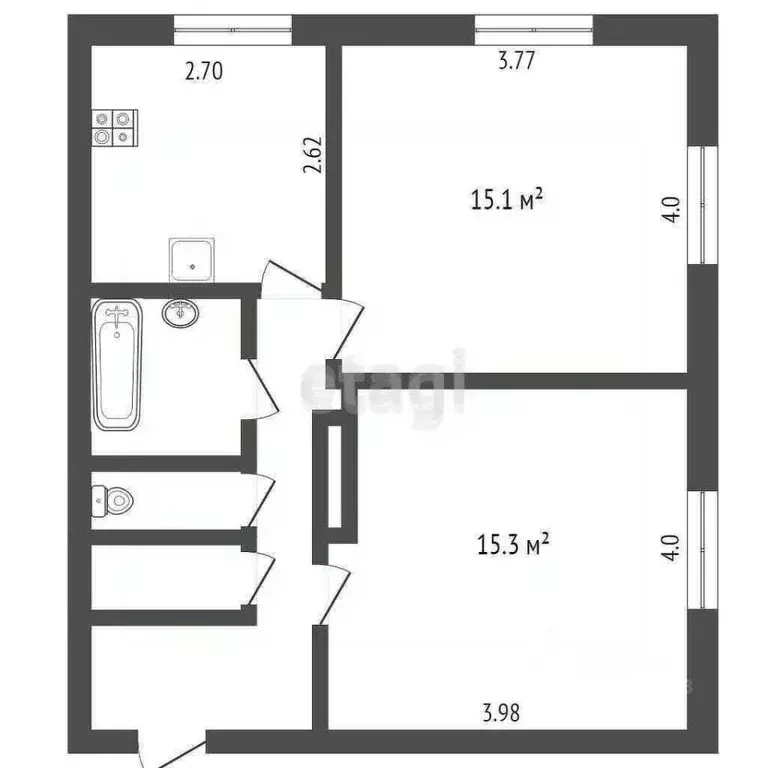 2-к кв. Крым, Джанкой ул. Ударная, 5 (45.3 м) - Фото 1