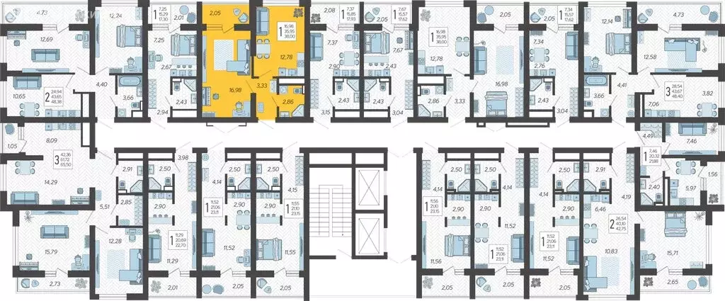1-комнатная квартира: Сочи, микрорайон Бытха, Ясногорская улица, 16/2 ... - Фото 2