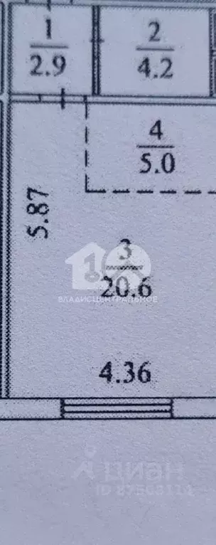Студия Новосибирская область, Новосибирск ул. Дмитрия Шмонина, 1 (32.7 ... - Фото 2