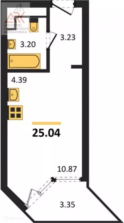 Продаётся квартира-студия, 25.04 м - Фото 1
