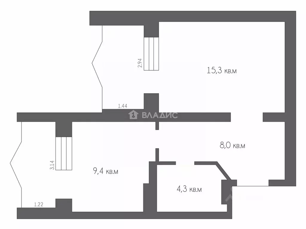 1-к кв. Рязанская область, Рязань ул. Большая, 104 (41.6 м) - Фото 1