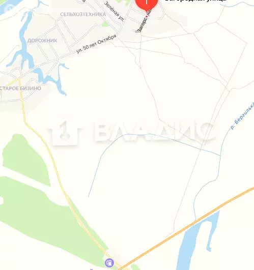 Участок в село Бизино, Загородная улица (6 м) - Фото 1