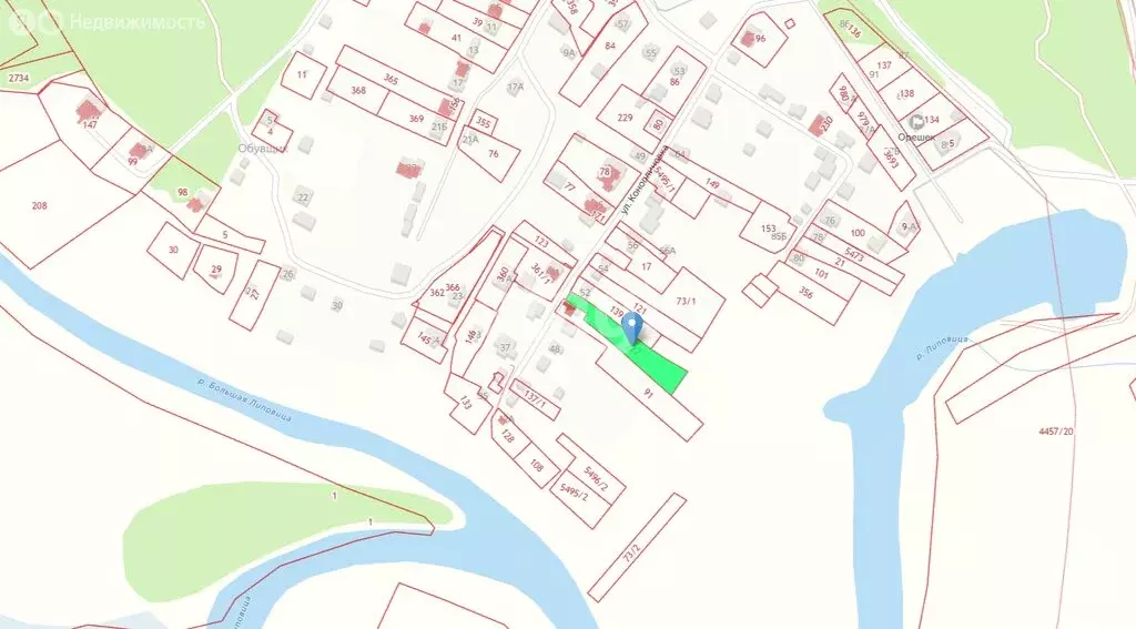 Участок в село Большая Липовица, улица Коноплиновка (18.6 м) - Фото 1