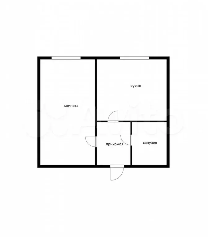 1-к. квартира, 30 м, 1/3 эт. - Фото 0