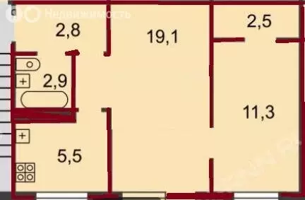 2-комнатная квартира: Нижний Новгород, проспект Ленина, 45к1 (44.3 м) - Фото 2