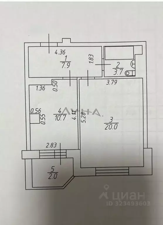 1-к кв. Татарстан, Набережные Челны Сармановский тракт, 17Б (42.3 м) - Фото 2