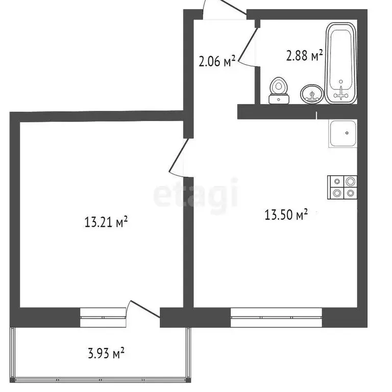 1-комнатная квартира: Анапа, улица Ленина, 235 (31.7 м) - Фото 0