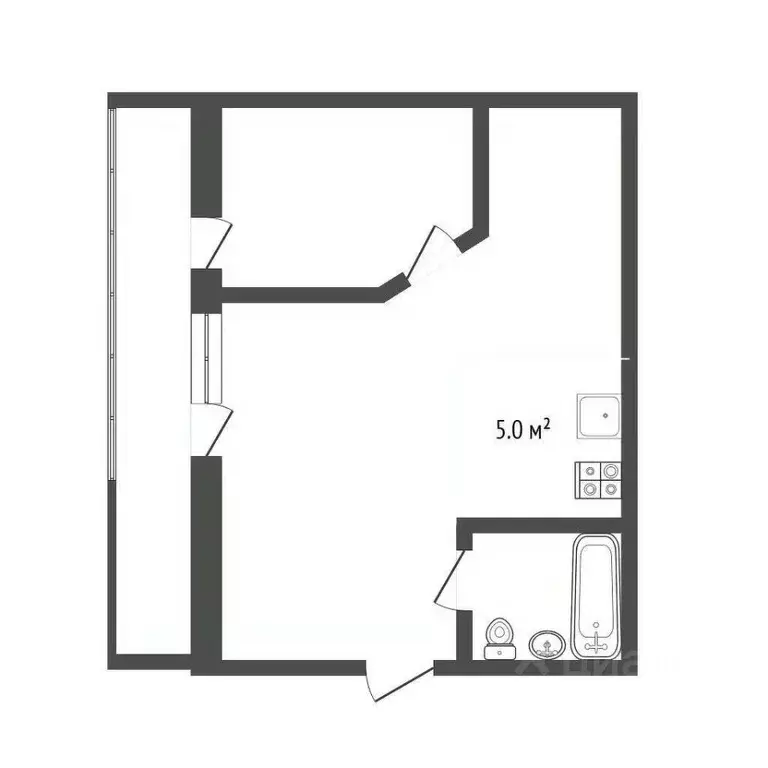 Студия Севастополь ул. Пляж Омега, 8 (48.2 м) - Фото 2