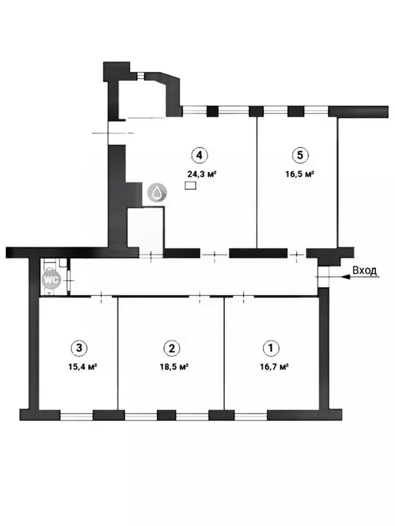 Помещение свободного назначения в Москва Тверская ул., 12С7 (107 м) - Фото 2