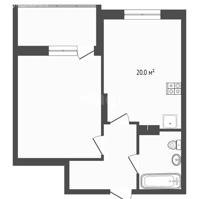 1-комнатная квартира: Патрушева, улица Александра Пушкина, 10А (37.2 ... - Фото 0