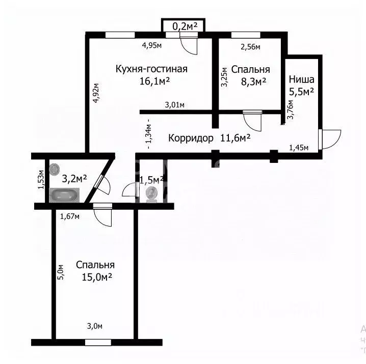 3-к кв. Томская область, Северск ул. Ленина, 28А (63.8 м) - Фото 1