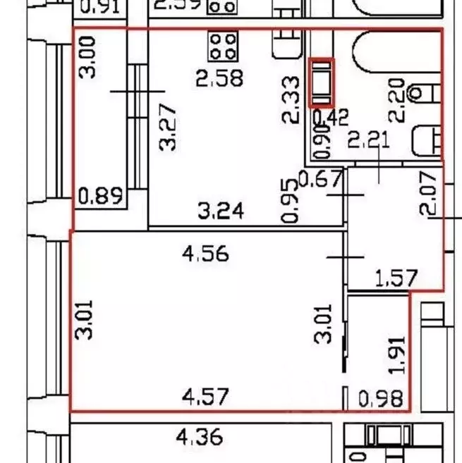 1-к кв. Санкт-Петербург ул. Челюскина, 6 (32.2 м) - Фото 1