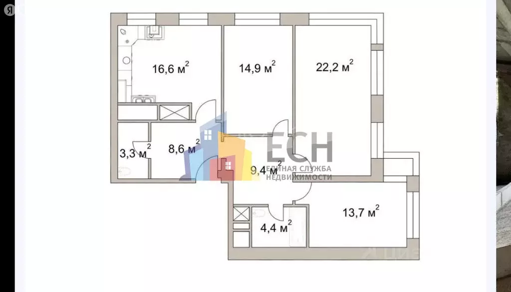3-комнатная квартира: Москва, улица Ивана Франко, 6 (93.4 м) - Фото 2