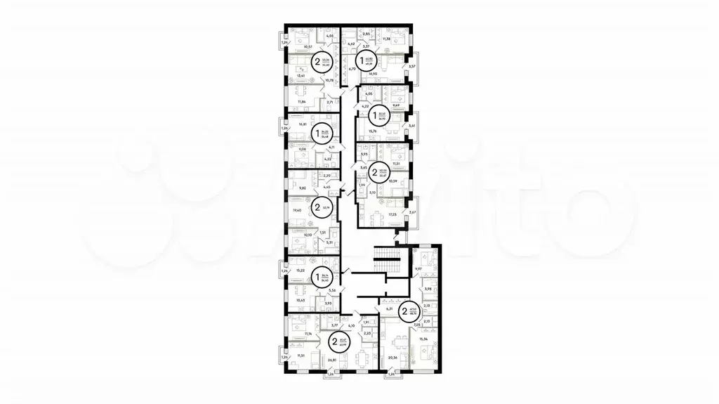 2-к. квартира, 52,8 м, 4/4 эт. - Фото 1