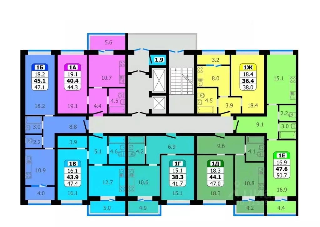 1-к кв. Чувашия, Новочебоксарск Восточная ул., 1к2 (47.4 м) - Фото 2