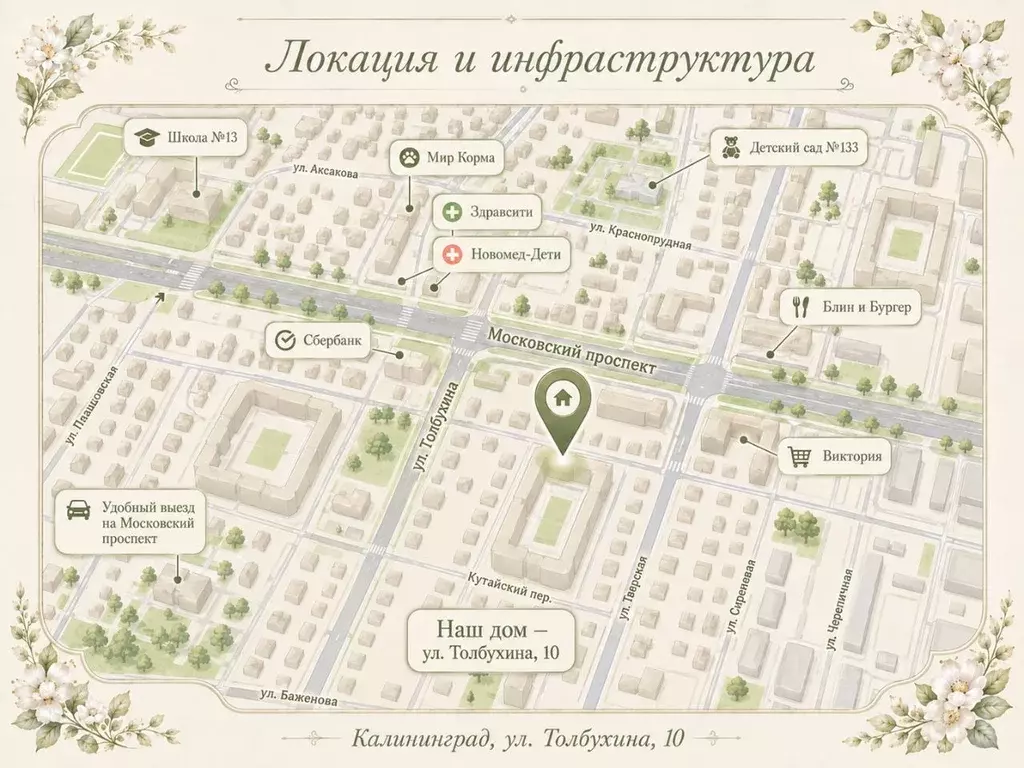1-к кв. Калининградская область, Калининград ул. Толбухина, 10 (33.1 ... - Фото 2