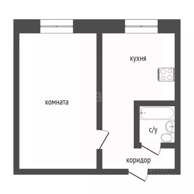1-к кв. Курганская область, Курган Заозерный жилрайон, 8-й мкр, 5 ... - Фото 2