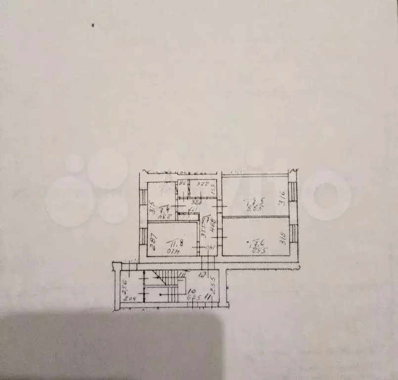 3-к. квартира, 69 м, 1/3 эт. - Фото 0
