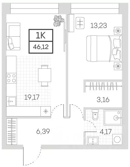 1-к кв. Москва Автозаводская ул., 24К1 (46.12 м) - Фото 0