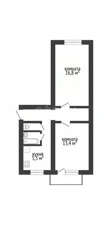 2-к кв. Удмуртия, Ижевск Оранжерейная ул., 1 (48.4 м) - Фото 2
