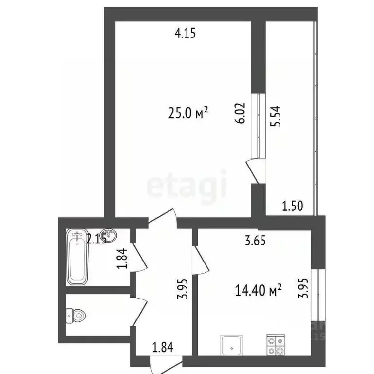 1-к кв. Чувашия, Чебоксары ул. Алексея Талвира, 18 (53.0 м) - Фото 2