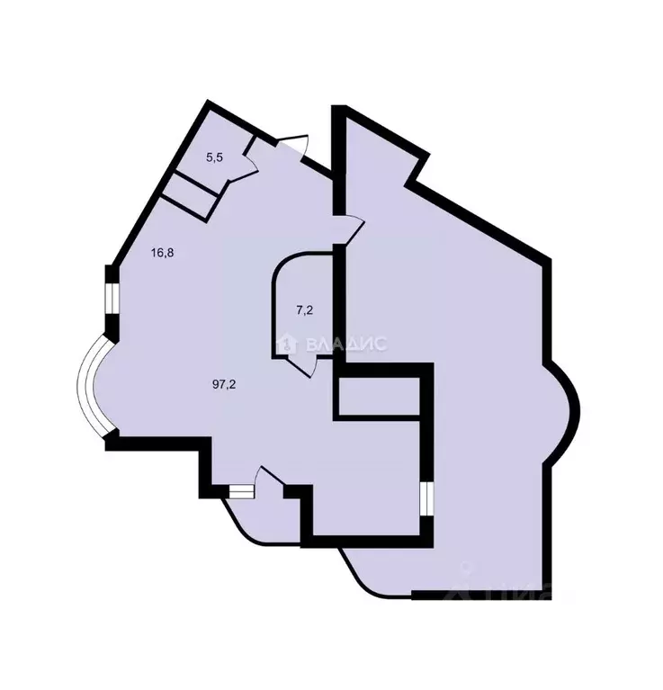 3-к кв. Москва Нежинская ул., 8К1 (219.0 м) - Фото 2