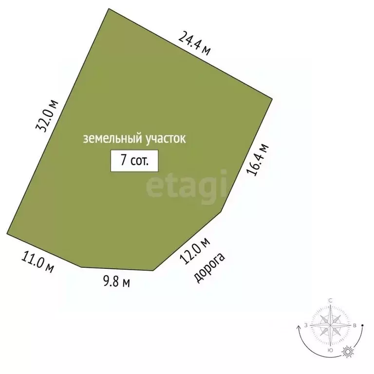 Участок в Москва пос. Рогово, ул. Заречная, 10В (7.0 сот.) - Фото 1