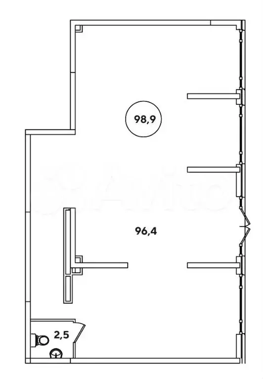 Продам офисное помещение, 98.9 м - Фото 0