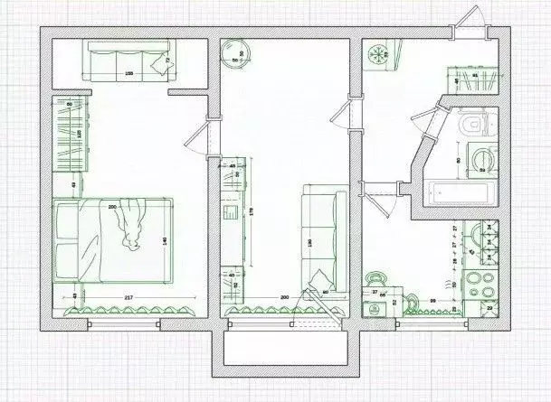 2-к кв. Калужская область, Обнинск просп. Ленина, 98 (50.2 м) - Фото 2