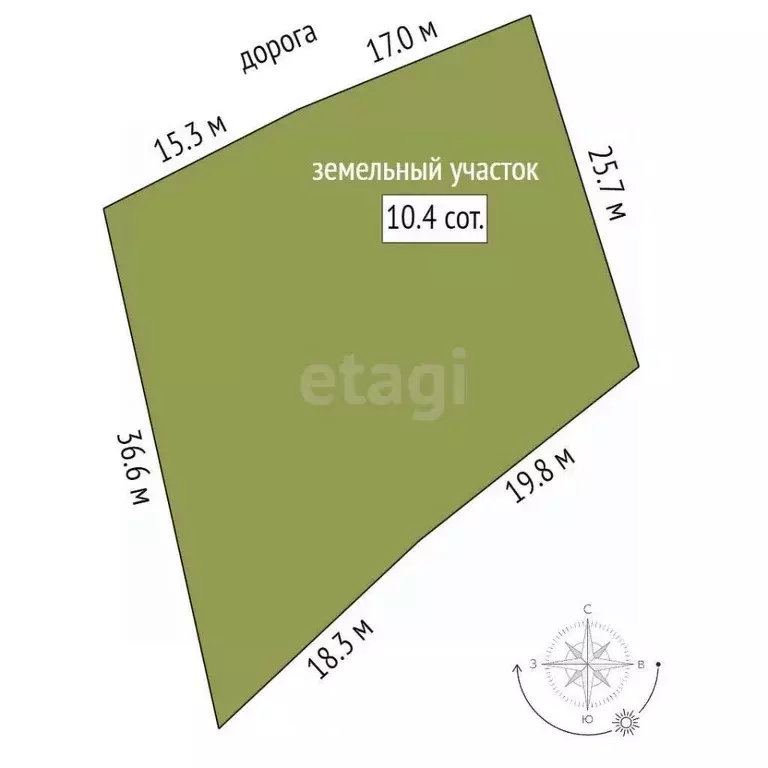 Участок в Краснодарский край, Новороссийск пер. Магаданский, 7 (10.4 ... - Фото 2