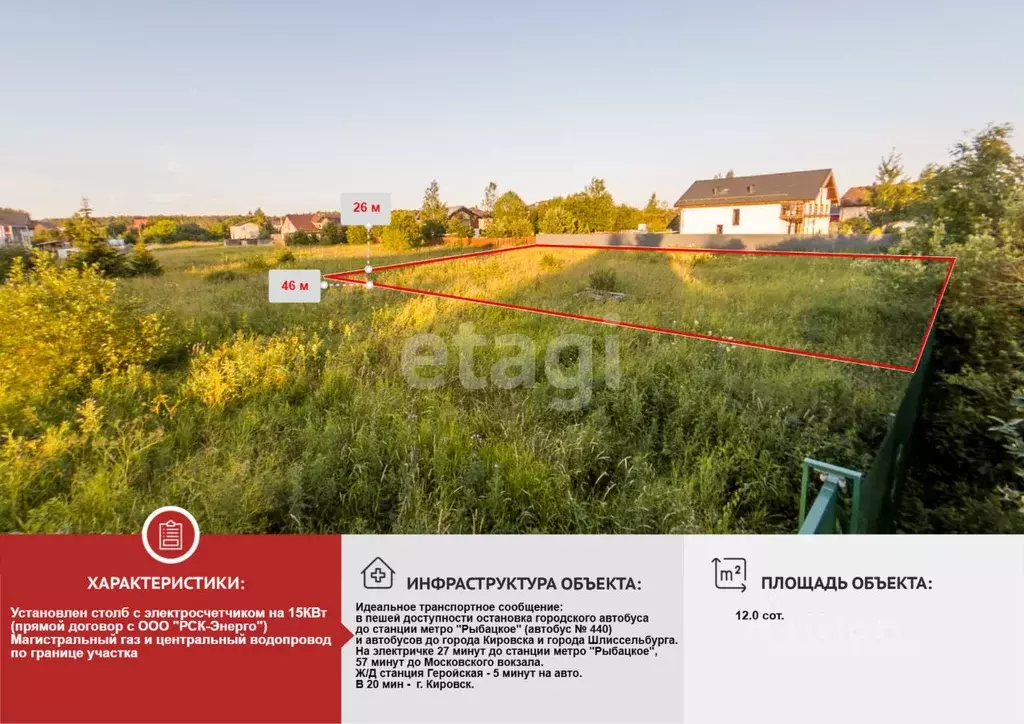 Участок в Ленинградская область, Отрадное Кировский район, пос. ... - Фото 1