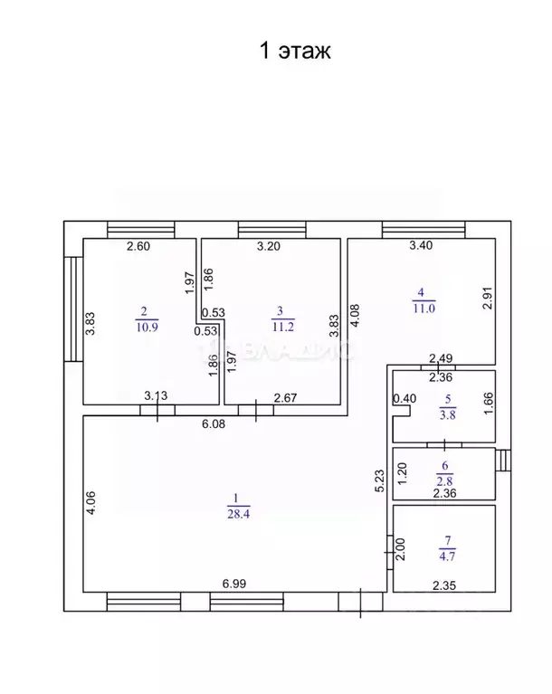 Дом в Коми, Сыктывдинский район, с. Выльгорт Рабочая ул., 63 (73 м) - Фото 2
