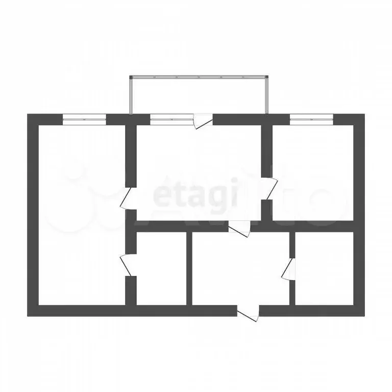 2-к. квартира, 53,4 м, 4/10 эт. - Фото 0