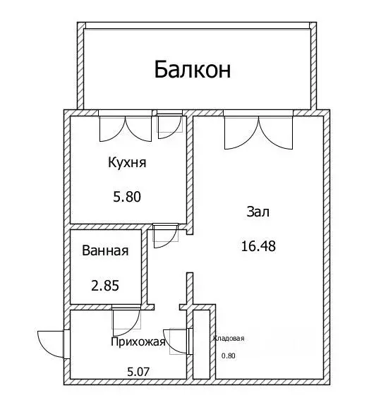 1-к кв. Ульяновская область, Ульяновск ул. Маяковского, 23 (31.0 м) - Фото 1