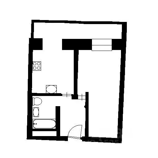 1-к кв. Санкт-Петербург ул. Бутлерова, 40 (42.0 м) - Фото 2