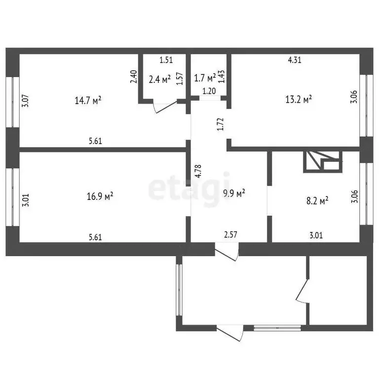 Дом в село Куртуково, улица Полосухина (67.5 м) - Фото 2