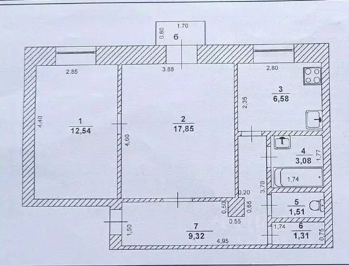 2-к кв. Ульяновская область, Ульяновск Почтовая ул., 26 (52.2 м) - Фото 1