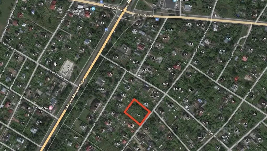 Участок в Санкт-Петербург Горелово тер., ул. Социалистическая, 52 ... - Фото 1